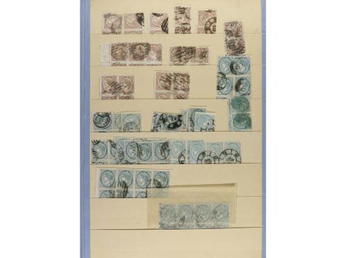 LOTES y COLECCIONES. ESPAÑA. Stock montado en hojas clasific