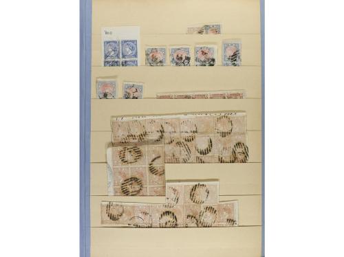 LOTES y COLECCIONES. ESPAÑA. Stock montado en hojas clasific