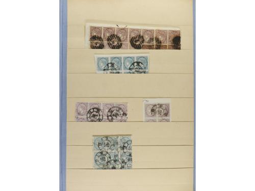LOTES y COLECCIONES. ESPAÑA. Stock montado en hojas clasific