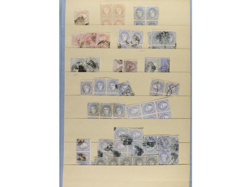 LOTES y COLECCIONES. ESPAÑA. Stock montado en hojas clasific