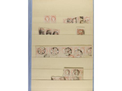 LOTES y COLECCIONES. ESPAÑA. Stock montado en hojas clasific