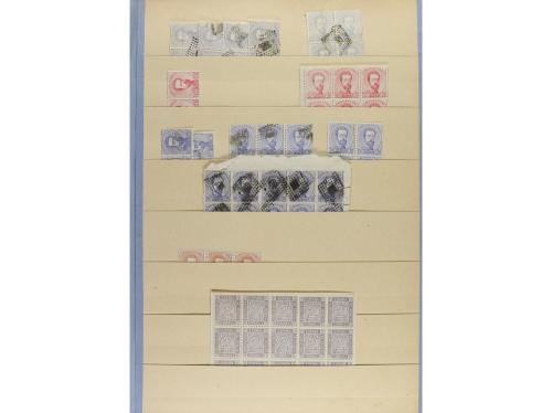 LOTES y COLECCIONES. ESPAÑA. Stock montado en hojas clasific
