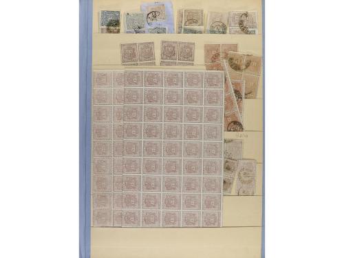 LOTES y COLECCIONES. ESPAÑA. Stock montado en hojas clasific