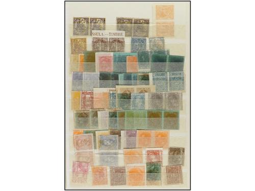 LOTES y COLECCIONES. ESPAÑA. Conjunto montado en hojas clasi