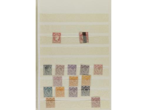 LOTES y COLECCIONES. ESPAÑA. Conjunto montado en hojas clasi