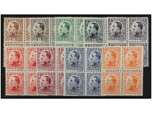 ** ESPAÑA. Ed. 490/8 (4). SERIE COMPLETA. 9 valores en bloqu