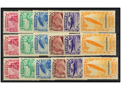 ** ANDORRA. Ed. B-7/12 (3). BENEFICENCIA. Tres series comple