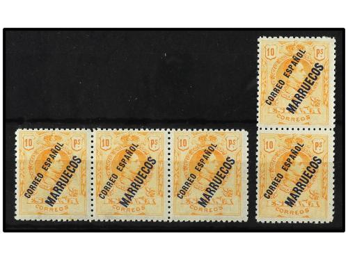 ** COLONIAS ESPAÑOLAS: TANGER. Ed. NE 3. 10 pesetas naranja.