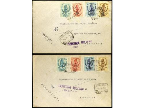 ✉ ESPAÑA. Ed. 851/54. CONJUNTO de 5 cartas circuladas con la