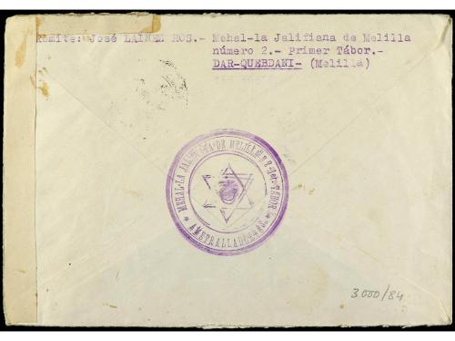 ✉ COLONIAS ESPAÑOLAS: MARRUECOS. Ed. 199 B-2. 1939. Sobre de