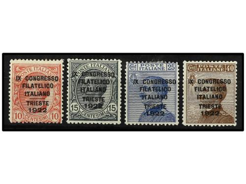 ° ITALIA. Yv. 117/20. SERIE COMPLETA, 4 valores sobrecargado