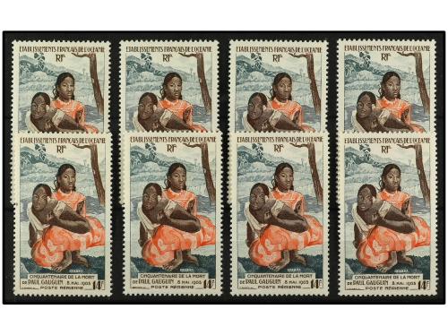 ** OCEANIA. Yv. Av. 30 (8). 1953. GAUGUIN, 8 sellos. 