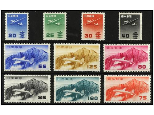 ** JAPON. Yv. Av. 23/32. SERIE COMPLETA a falta del 15y (Yv.