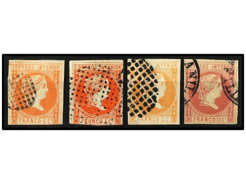 ° FILIPINAS. Ed. 7 (3), 8. 5 c. bermellón, diferentes tonos 