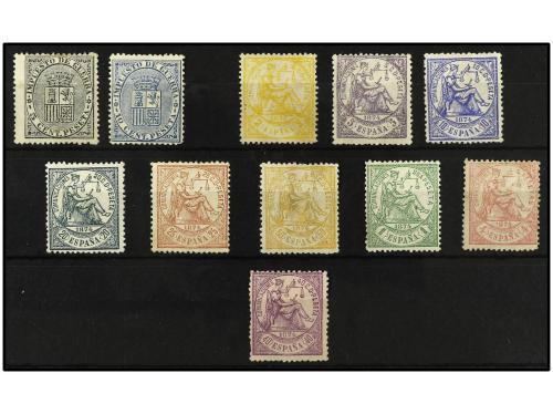 */(*) ESPAÑA. Ed. 141/2 y 143/150. 5 c. y 10 c. y serie des