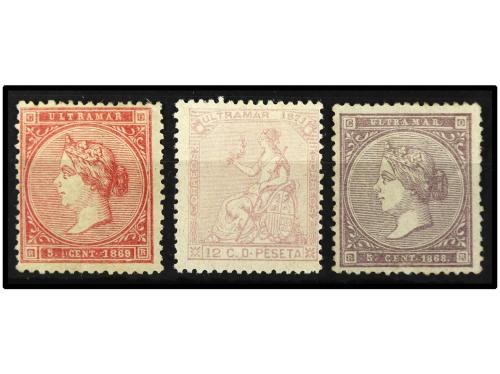 * CUBA. Ed. 23 y ** 25y Antillas *12A. 5 cts. rosa, 12 cts. 