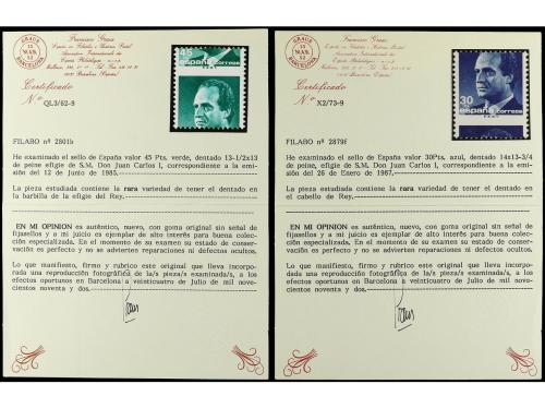 ESPAÑA. Ficha conteniendo las variedades: **2604b, 2801dv, 2