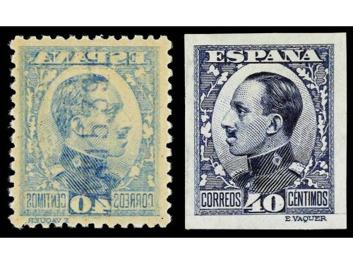 (*) ESPAÑA. Ed. 497s y ** 497ic. 40 cts. azul, tipo I SIN DE