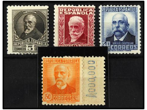 **/* ESPAÑA. Ed. 655 y 658/61N. CINCO valores, numeración A0