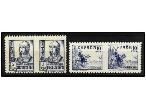 ** ESPAÑA. Ed. 828sph y 831sph. 1 pta. y 10 pts. PAREJAS HOR