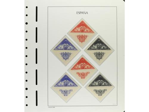 **/* ESPAÑA. Ed. 531/65. COLÓN. Conjunto montado en hojas de