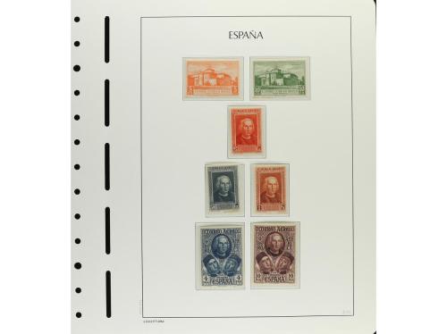 **/* ESPAÑA. Ed. 531/65. COLÓN. Conjunto montado en hojas de