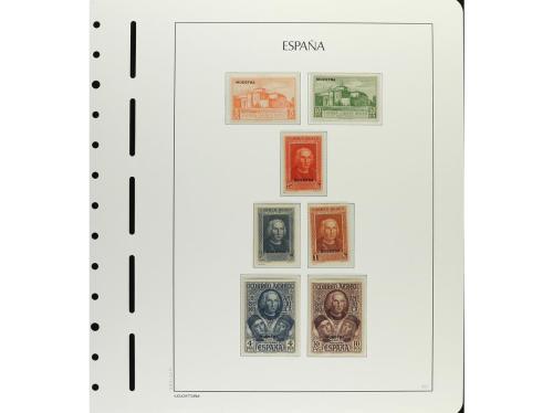 **/* ESPAÑA. Ed. 531/65. COLÓN. Conjunto montado en hojas de