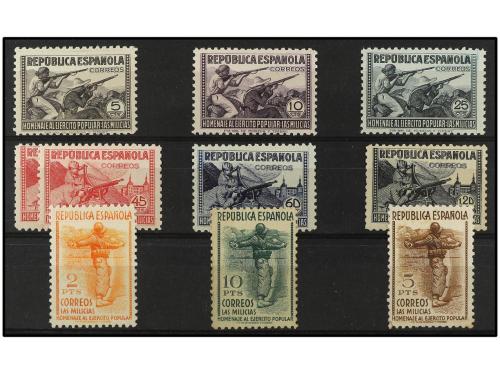 **/* ESPAÑA. Ed. 792/800. SERIE COMPLETA, 9 valores. Alguno 