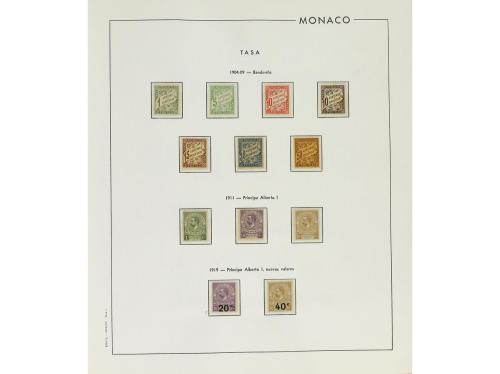 **/* MONACO. Ed. Tasas 1/70. Yv. Tasas 1/70. CONJUNTO en álb