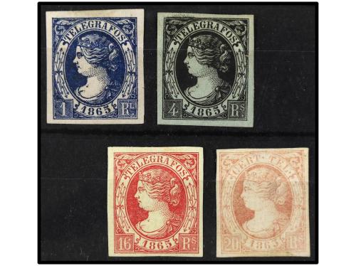 */(*) ESPAÑA: TELEGRAFOS. Ed. 6/8. SERIE COMPLETA, 4 valores