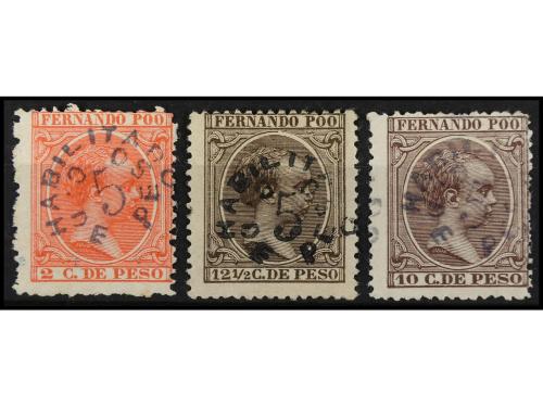 * COLONIAS ESPAÑOLAS: FERNANDO POO. Ed. 32, 35 y 37. 3 valor