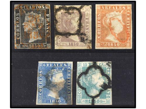 º ESPAÑA. Ed. 1/5. SERIE COMPLETA. 5 valores con defectos. B