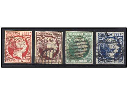 º ESPAÑA. Ed. 17/8, 20/1. 6 c., 12 c., 5 r. y 6 r. Algún val