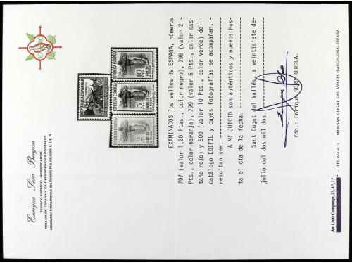 (**) ESPAÑA. Ed. 792/800. SERIE COMPLETA. 9 valores bien cen