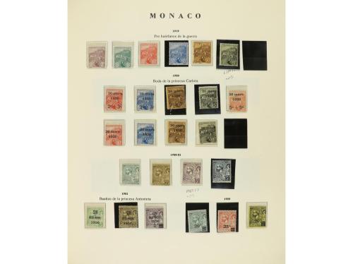 LOTES y COLECCIONES. MÓNACO. Colección en 2 álbumes Philos d