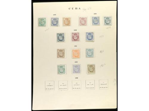 LOTES y COLECCIONES. CUBA. TELÉGRAFOS. Conjunto en hojas de 