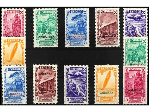 * ANDORRA. Ed. B-1/6 y 7/12. BENEFICENCIA. Series completas.
