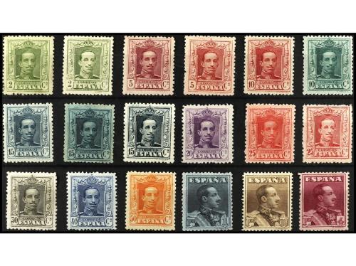 * ESPAÑA. Ed. 310/23 + 310/7A. SERIE COMPLETA, 18 valores. M