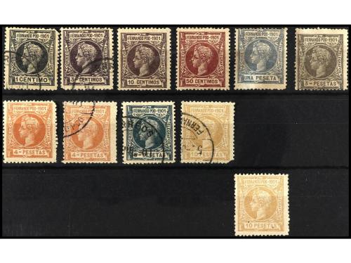COLONIAS ESPAÑOLAS: FERNANDO POO. Conjunto de sellos sueltos