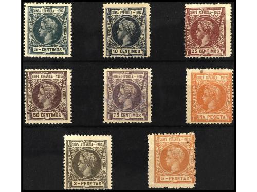 * COLONIAS ESPAÑOLAS: GUINEA. Ed. 1/8. SERIE COMPLETA, 8 val