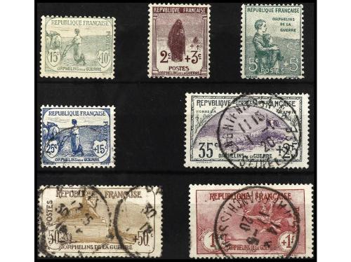 º FRANCIA. Yv. 148/54. SERIE COMPLETA a falta del 5 f. Los 3