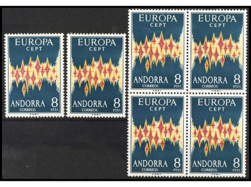 ** ANDORRA. Ed. 72 (6). EUROPA. 6 sellos (un bloque de cuatr