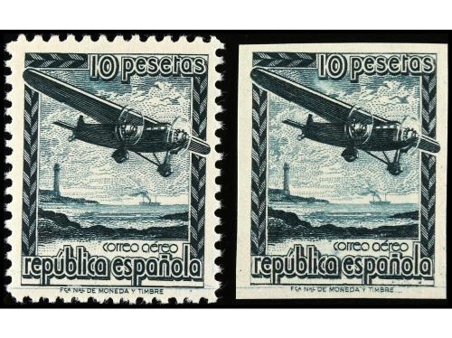 ** ESPAÑA. Ed. NE 38, 38s. 10 pts. verde negruzco. NO EXPEND