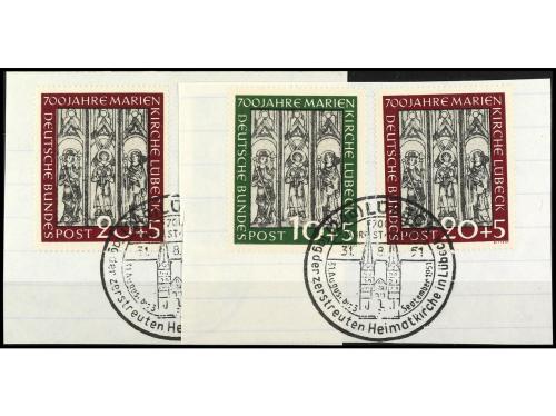 ° Δ ALEMANIA. Yv. 25/6 (2). ALEMANIA OCCIDENTAL. 2 series co