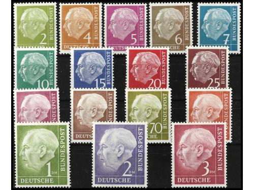 ** ALEMANIA. Yv. 62A/72B. ALEMANIA OCCIDENTAL. Serie complet