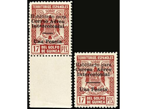 ** COLONIAS ESPAÑOLAS: GUINEA. Ed. 259L y Lhza. 1 pta. s. 17