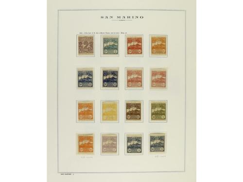LOTES y COLECCIONES. SAN MARINO. Colección en hojas de álbum