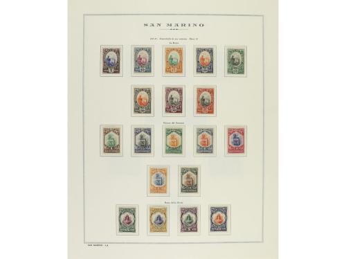 LOTES y COLECCIONES. SAN MARINO. Colección en hojas de álbum
