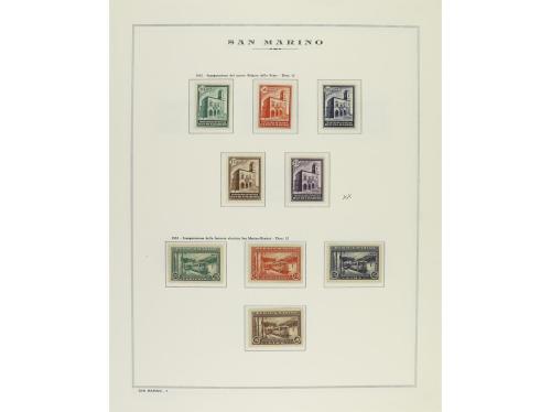LOTES y COLECCIONES. SAN MARINO. Colección en hojas de álbum
