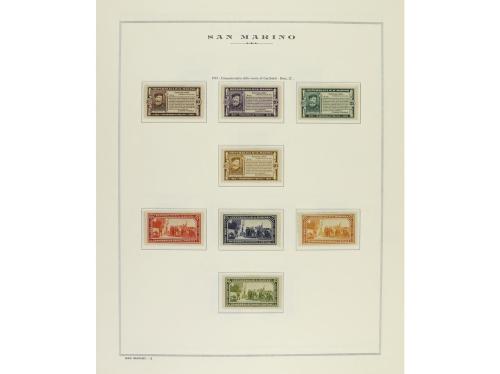 LOTES y COLECCIONES. SAN MARINO. Colección en hojas de álbum